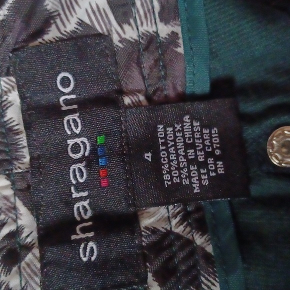 Sharagano "Ellen" Dark Teal Stretch Velvet Corduroy Bootcut Pants NEW Sz. 4 - Picture 6 of 8